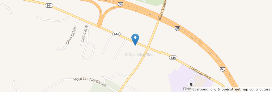 Mapa de ubicacion de Flintstone Post Office en ایالات متحده آمریکا, مریلند, Allegany County.