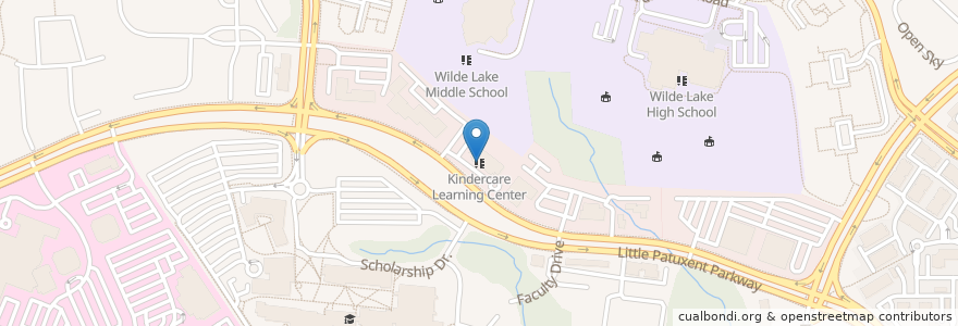 Mapa de ubicacion de Kindercare Learning Center en United States, Maryland, Howard County.