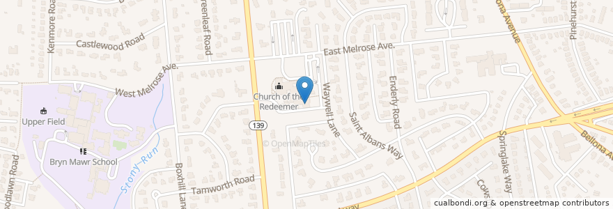 Mapa de ubicacion de Church of the Redeemer Day School en Stati Uniti D'America, Maryland, Baltimore.
