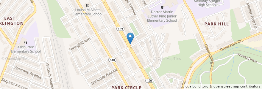 Mapa de ubicacion de Bethel Missionary Baptist Church en États-Unis D'Amérique, Maryland, Baltimore.