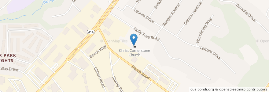 Mapa de ubicacion de Christ Cornerstone Church en Estados Unidos Da América, Maryland, Prince George's County, Marlow Heights.