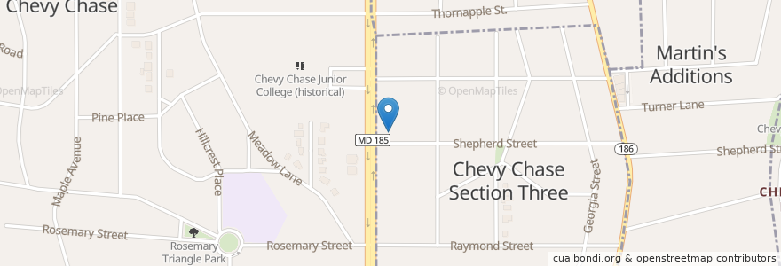 Mapa de ubicacion de Chevy Chase United Methodist Church Preschool en États-Unis D'Amérique, Maryland, Montgomery County, Chevy Chase Section Three.