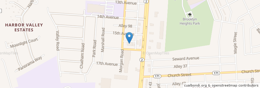 Mapa de ubicacion de Brooklyn Curtis Bay Post Office en Amerika Syarikat, Maryland, Anne Arundel County, Brooklyn Park.