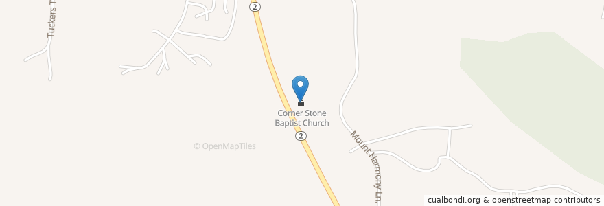Mapa de ubicacion de Corner Stone Baptist Church en United States, Maryland, Calvert County.