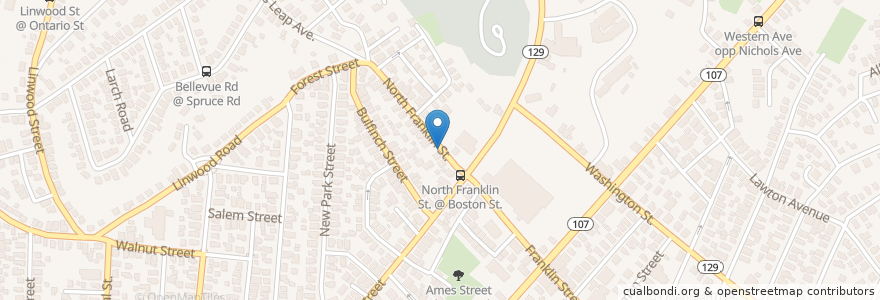 Mapa de ubicacion de Lewis School en Amerika Syarikat, Massachusetts, Essex County, Lynn.