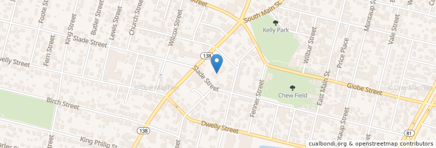 Mapa de ubicacion de Saint Patricks School en Stati Uniti D'America, Massachusetts, Bristol County, Fall River.