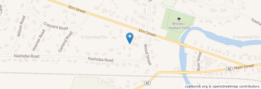 Mapa de ubicacion de The Brooks School en Estados Unidos De América, Massachusetts, Middlesex County, Concord.