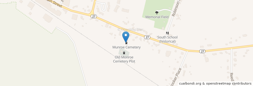 Mapa de ubicacion de Munroe Cemetery en Estados Unidos Da América, Massachusetts, Plymouth County, Hanson.