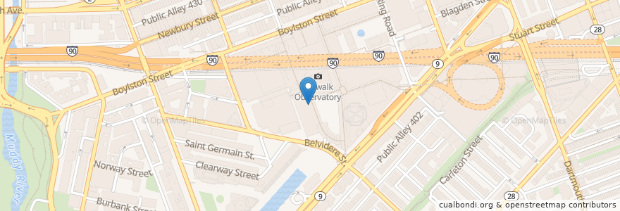 Mapa de ubicacion de United States Post Office en 美利坚合众国/美利堅合眾國, 马萨诸塞州 / 麻薩諸塞州 / 麻省, Suffolk County, 波士顿 / 波士頓.