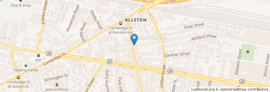 Mapa de ubicacion de Holy Eastern Orthodox Church en Estados Unidos Da América, Massachusetts, Suffolk County, Boston.