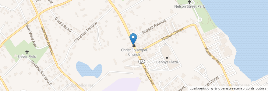 Mapa de ubicacion de Christ Episcopal Church en United States, Massachusetts, Plymouth County, Plymouth.