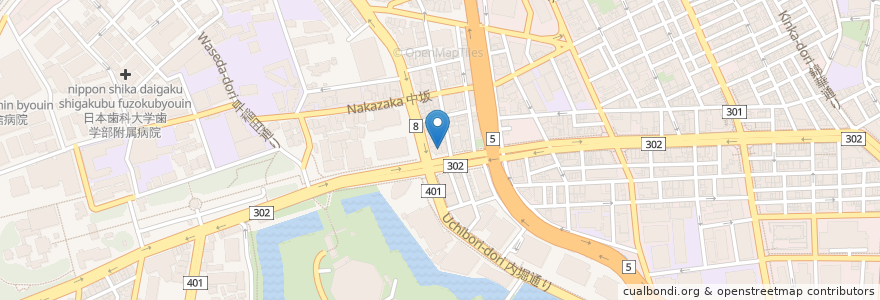 Mapa de ubicacion de ターリー屋 en Japonya, 東京都, 千代田区.