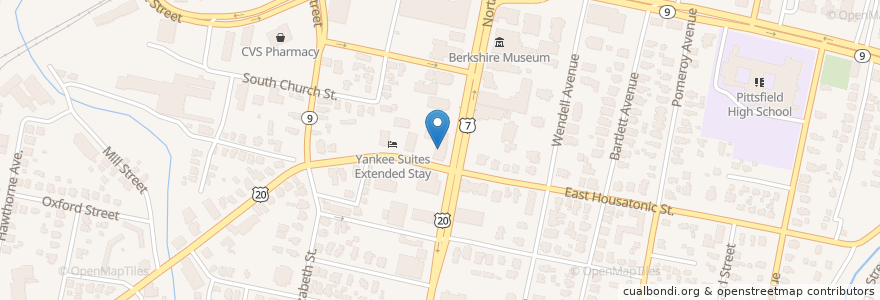 Mapa de ubicacion de Jacobs Ladder Ministry en United States, Massachusetts, Berkshire County, Pittsfield.