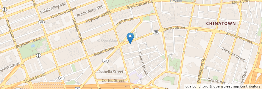 Mapa de ubicacion de Boston Renaissance Charter School en Estados Unidos De América, Massachusetts, Suffolk County, Boston.
