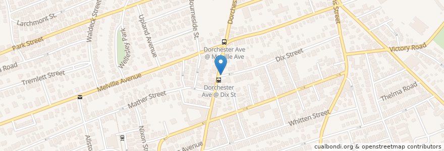 Mapa de ubicacion de Haitian Baptist Church en United States, Massachusetts, Suffolk County, Boston.