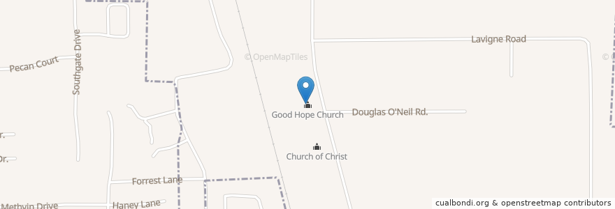 Mapa de ubicacion de Good Hope Church en United States, Louisiana, Tangipahoa Parish.