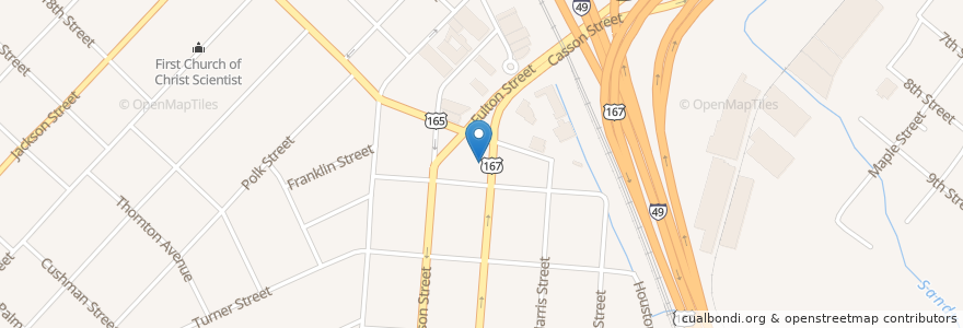 Mapa de ubicacion de Magnolia Baptist Church en ایالات متحده آمریکا, لوئیزیانا, Rapides Parish, Alexandria.