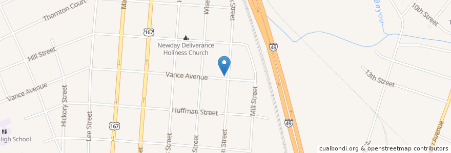 Mapa de ubicacion de New Hope Baptist Church en United States, Louisiana, Rapides Parish, Alexandria.