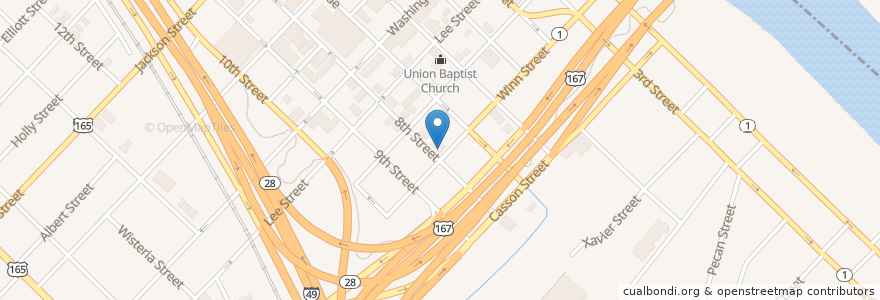 Mapa de ubicacion de Saint James Catholic Church en United States, Louisiana, Rapides Parish, Alexandria.