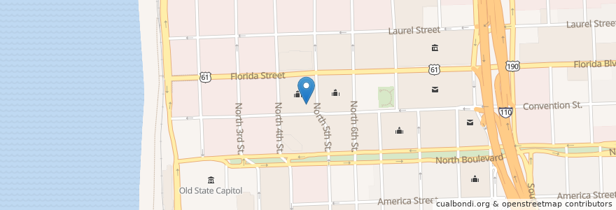 Mapa de ubicacion de Saint James Episcopal Day School en United States, Louisiana, East Baton Rouge Parish, Baton Rouge.