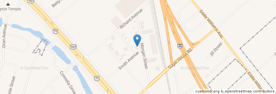 Mapa de ubicacion de Second Nazarene Baptist Church en 美利坚合众国/美利堅合眾國, 路易斯安那州, Rapides Parish, Alexandria.