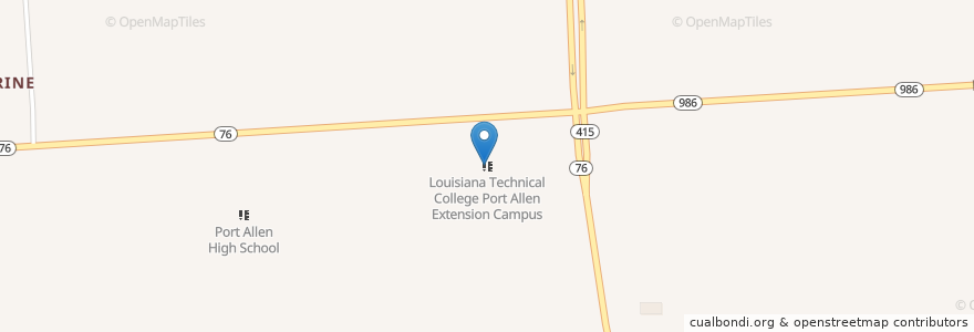 Mapa de ubicacion de Louisiana Technical College Port Allen Extension Campus en Verenigde Staten, Louisiana, West Baton Rouge Parish.