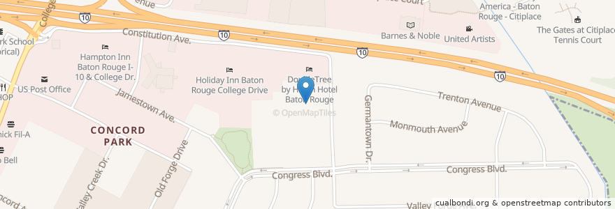 Mapa de ubicacion de Cenikor Foundation en アメリカ合衆国, ルイジアナ州, East Baton Rouge Parish, Baton Rouge.