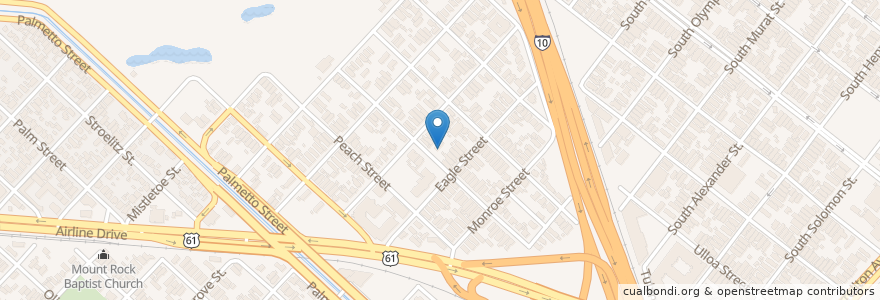 Mapa de ubicacion de Shaw Temple Methodist Church en Stati Uniti D'America, Louisiana, Orleans Parish, New Orleans.