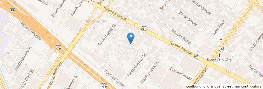 Mapa de ubicacion de Mount Paron Baptist Church en United States, Louisiana, Orleans Parish, New Orleans.