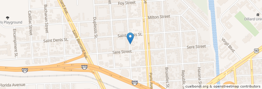 Mapa de ubicacion de Saint John the Baptist Church en アメリカ合衆国, ルイジアナ州, Orleans Parish, New Orleans.