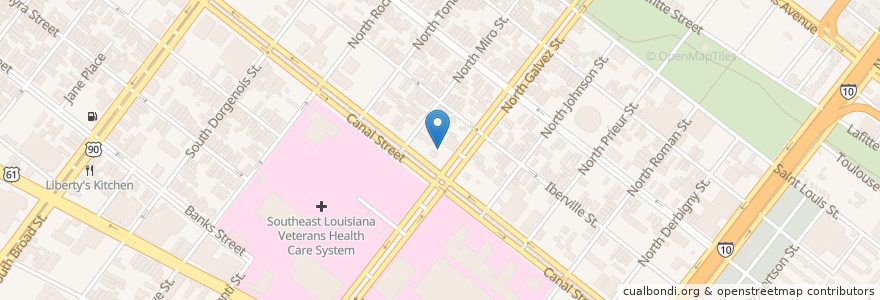 Mapa de ubicacion de Refuge Temple Church en United States, Louisiana, Orleans Parish, New Orleans.