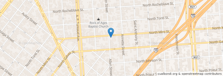 Mapa de ubicacion de Beecher Memorial United Church of Christ en Соединённые Штаты Америки, Луизиана, Orleans Parish, New Orleans.
