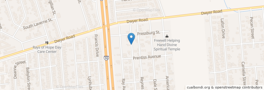 Mapa de ubicacion de Greater Sunlight Baptist Church en Amerika Syarikat, Louisiana, Orleans Parish, New Orleans.