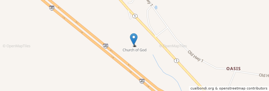 Mapa de ubicacion de Church of God en United States, Louisiana, Rapides Parish.