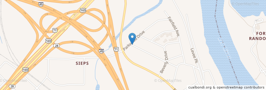 Mapa de ubicacion de Eastern Charm Baptist Church en アメリカ合衆国, ルイジアナ州, Rapides Parish, Alexandria.