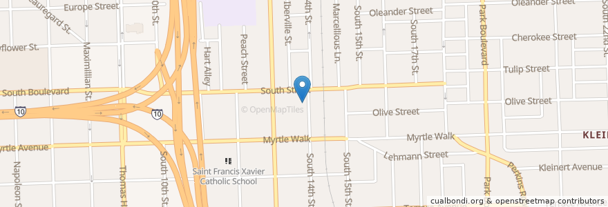 Mapa de ubicacion de Bethel African Methodist Episcopal Church en 美利坚合众国/美利堅合眾國, 路易斯安那州, East Baton Rouge Parish, Baton Rouge.