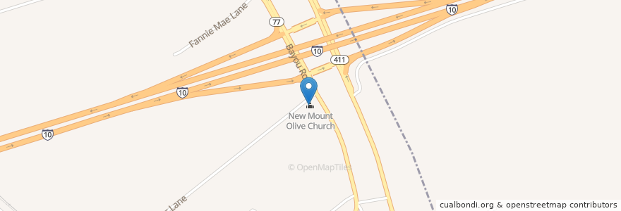 Mapa de ubicacion de New Mount Olive Church en United States, Louisiana, Iberville Parish, Grosse Tete.