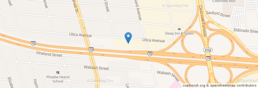 Mapa de ubicacion de Crescent City Christian School en Estados Unidos De América, Luisiana, Jefferson Parish, Metairie.