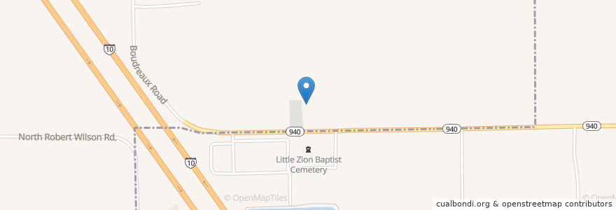 Mapa de ubicacion de Little Zion Baptist Church en États-Unis D'Amérique, Louisiane, Ascension Parish.