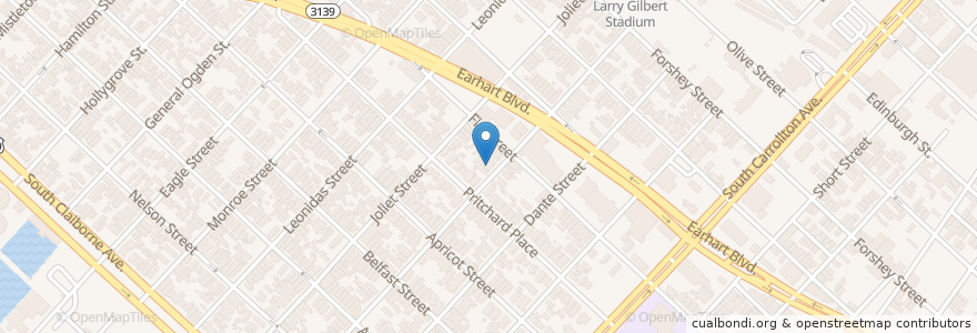 Mapa de ubicacion de Emanuel Spiritual Church en Stati Uniti D'America, Louisiana, Orleans Parish, New Orleans.