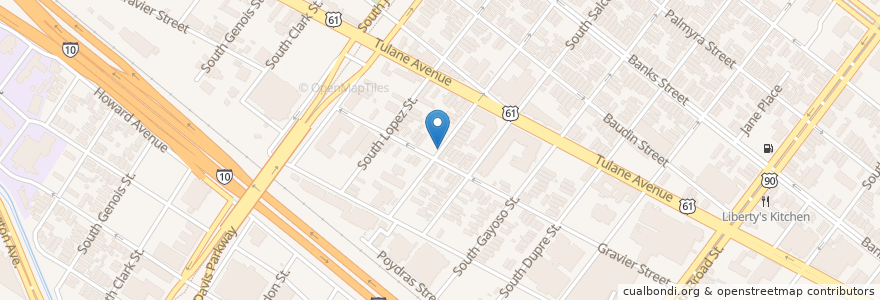 Mapa de ubicacion de Redemption Nondenominational Fellowship Church en United States, Louisiana, Orleans Parish, New Orleans.
