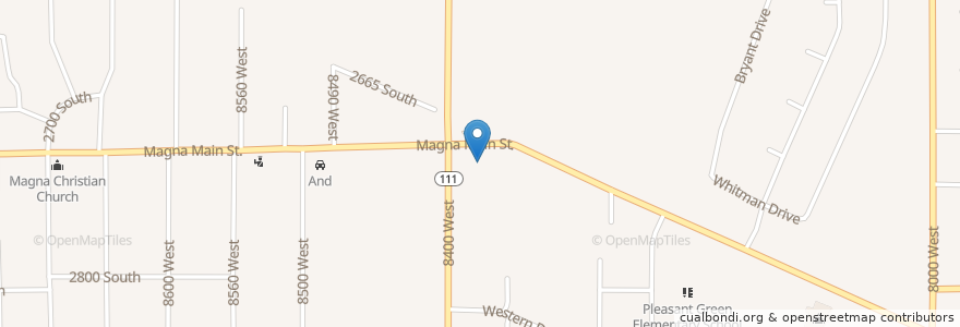Mapa de ubicacion de 7-Eleven en États-Unis D'Amérique, Utah, Salt Lake County, Magna.