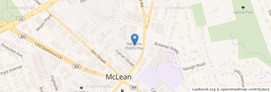 Mapa de ubicacion de McLean Pharmacy en Verenigde Staten, Virginia, Fairfax County, Mclean.