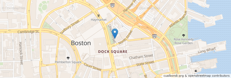 Mapa de ubicacion de White Bull Tavern en Amerika Birleşik Devletleri, Massachusetts, Suffolk County, Boston.