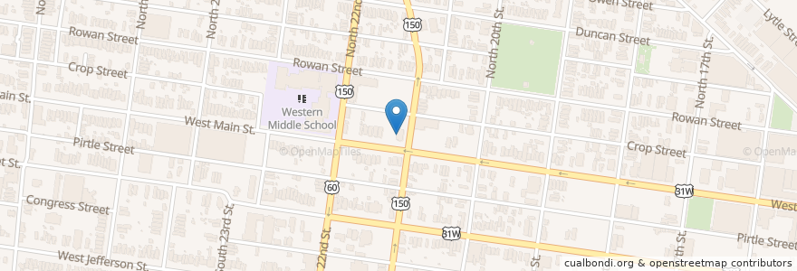 Mapa de ubicacion de Twelfth Street Primitive Baptist Church en Estados Unidos De América, Kentucky, Jefferson County, Louisville.