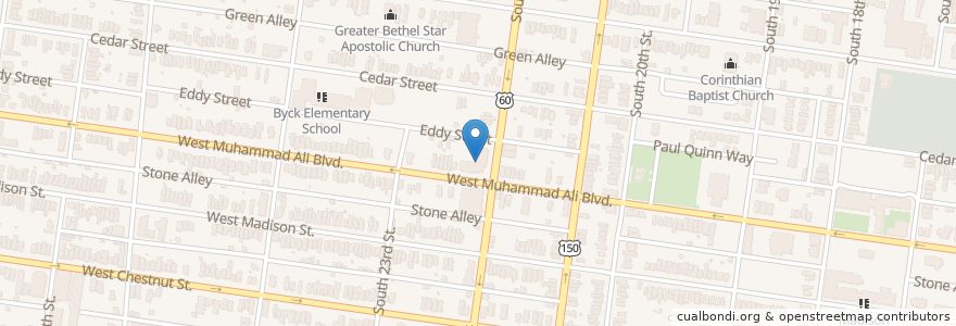 Mapa de ubicacion de Zion Baptist Church Annex en United States, Kentucky, Jefferson County, Louisville.
