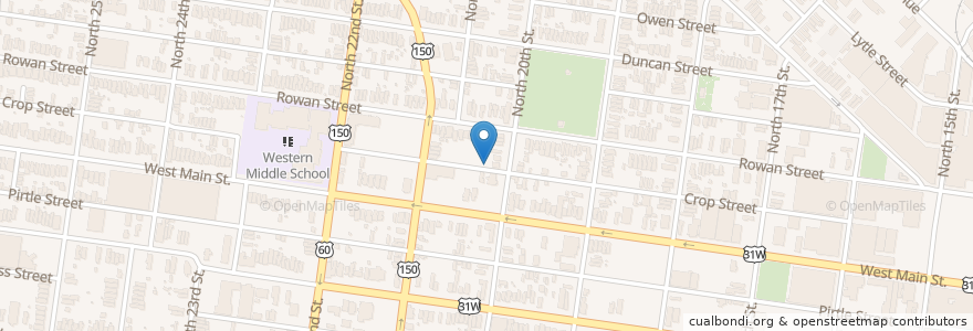 Mapa de ubicacion de Pleasant Union General Baptist Church en États-Unis D'Amérique, Kentucky, Jefferson County, Louisville.