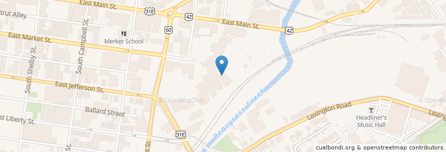 Mapa de ubicacion de Home of the Innocents Elementary School en Estados Unidos Da América, Kentucky, Jefferson County, Louisville.