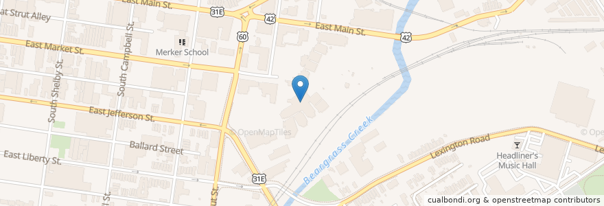 Mapa de ubicacion de Home of the Innocents High School en Estados Unidos Da América, Kentucky, Jefferson County, Louisville.