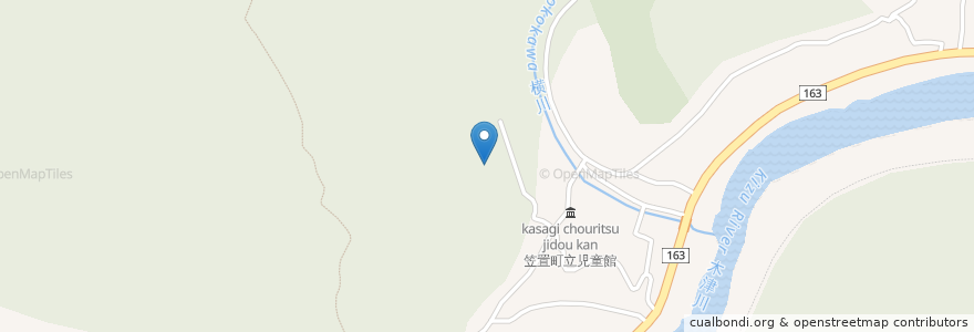 Mapa de ubicacion de 笠置町 en اليابان, 京都府, 相楽郡, 笠置町.